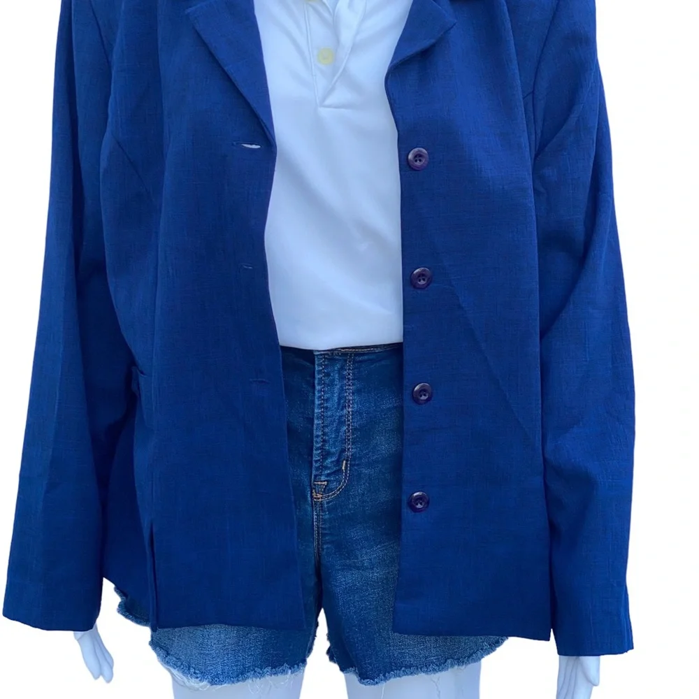 Old Navy blue high-rise rip jean short - Picture 8 of 9